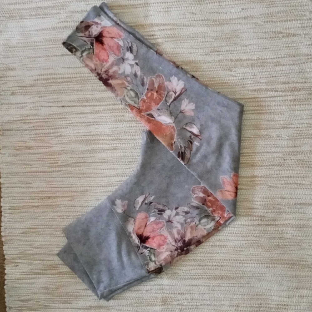 Evolution and Creation Floral Gray Leggings